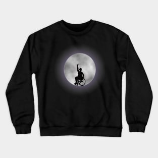 Plus size ballerina in a wheelchair Crewneck Sweatshirt